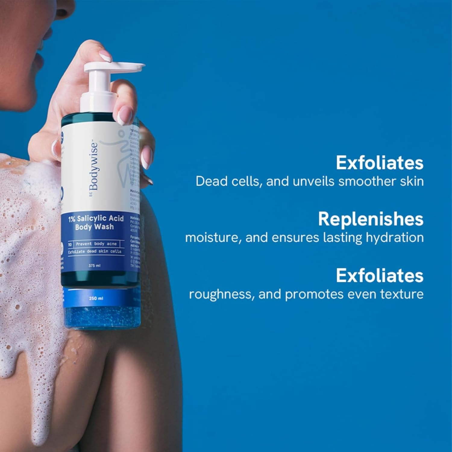 Be Bodywise 1% Salicylic Acid Body Wash 500Ml | Helps to Prevent Body Acne & Cleanse Skin | Paraben and SLS Free | Pack of 2 image number 3