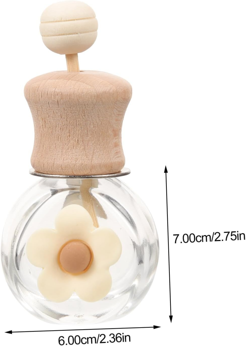 STOBAZA Car Perfume Bottle Empty Glass Fragrance Essential Oil Bottle Refillable Car Perfume image number 4