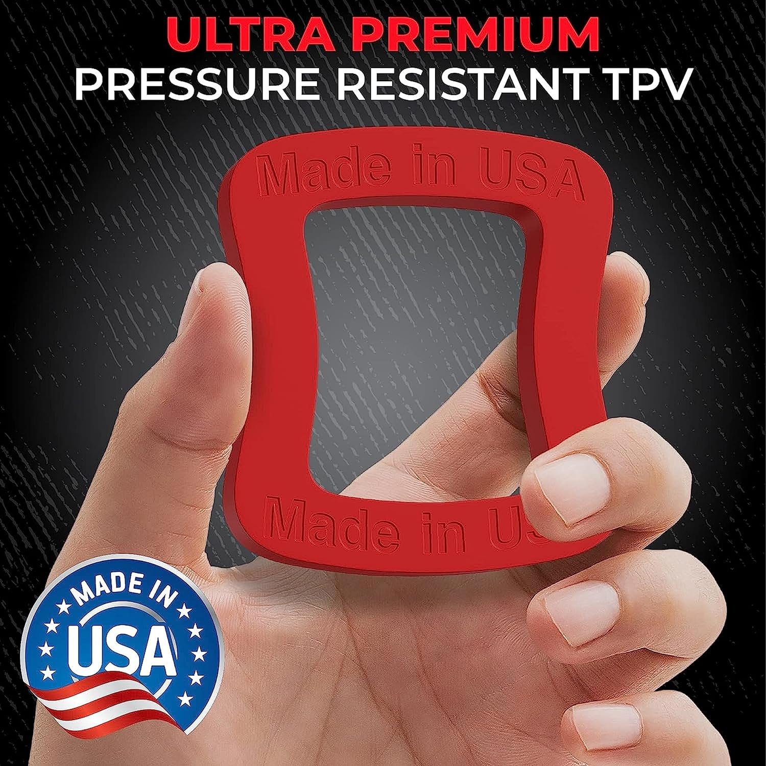 Suspension Dudes 4 Pack 2-Inch Hitch Receiver Silencer Pad Reduces Rattle and Noise, Provides Cushion between Hitch Receiver and Tow Hitches, Made in USA (4-Pack Black X2 / Red X2) image number 6