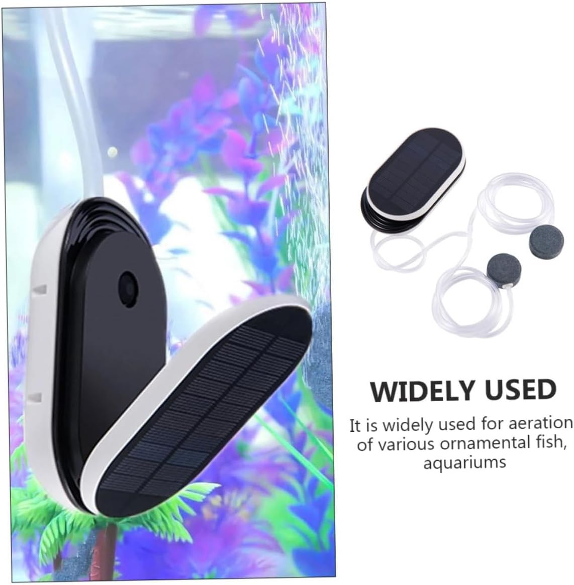 Homoyoyo Solar Powered Aerator Portable Oxygen Pump with Noise Reduction Lightweight Outdoor Air Pump for Fishing and Pool Oxygenation Continuous Use image number 2