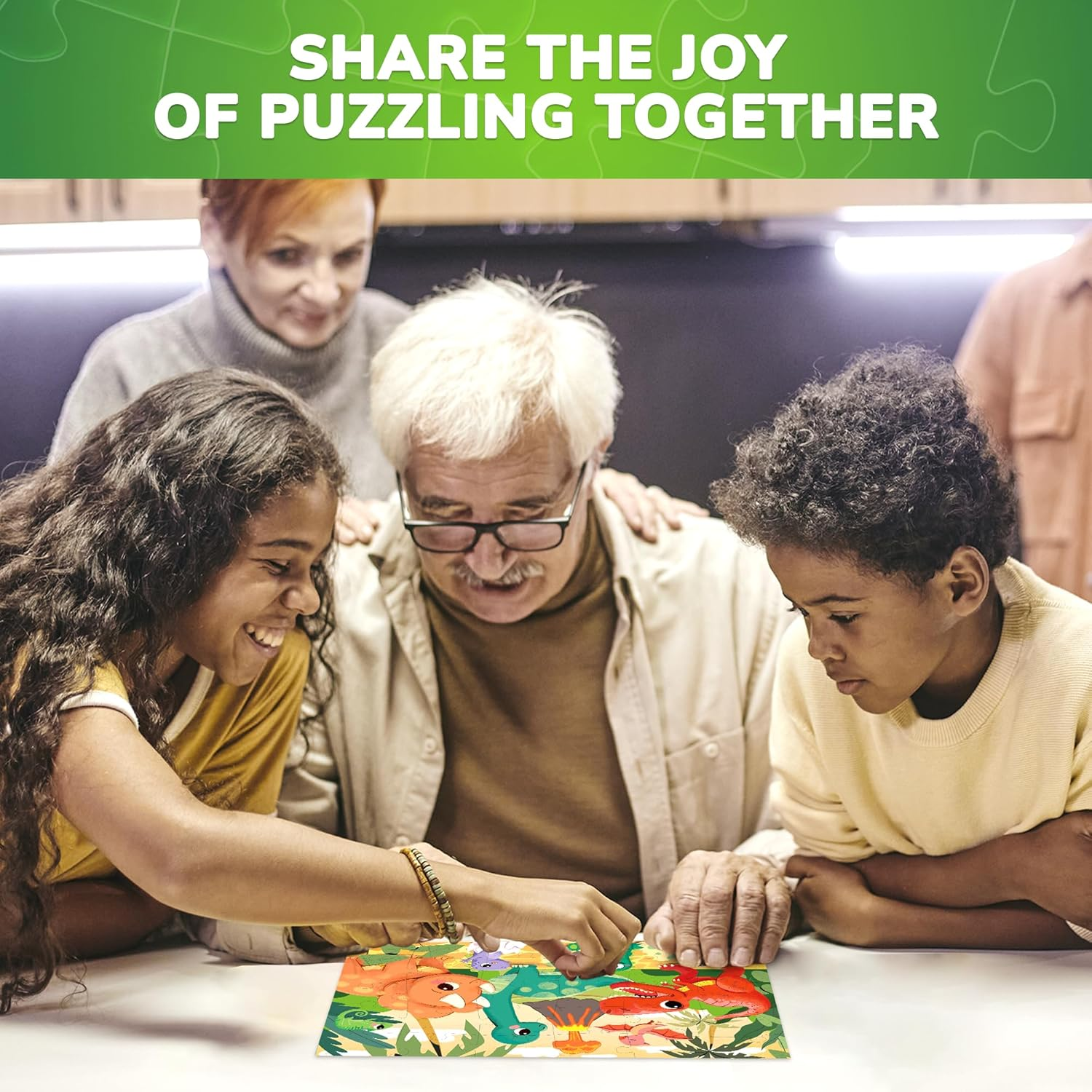 QUOKKA 30 Pcs Solo Assortment Puzzles for Kids Ages 3-6 | Toy for Learning Dinosaurs for 3-6 Year Old | Jigsaw Dino Game Boy and Girl - Africa image number 6