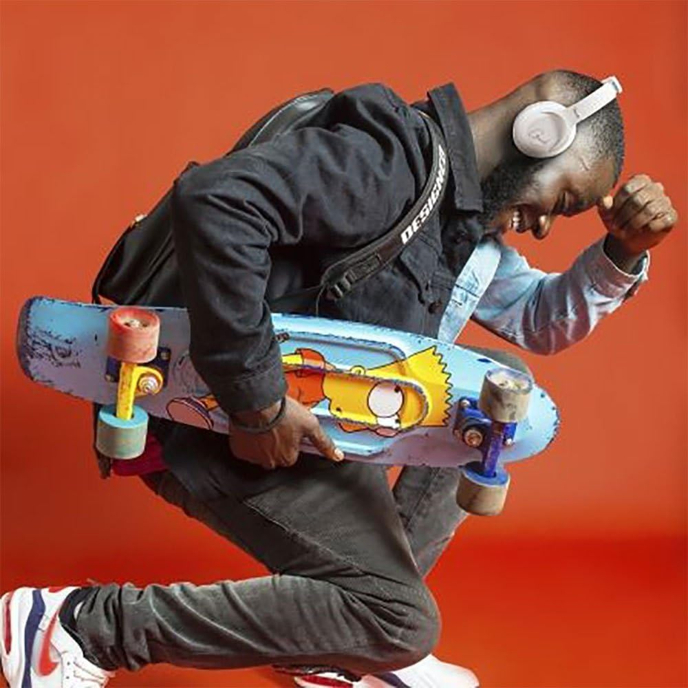 NGS ARTICA Greed White Supra-Aural Wireless Headphones, Compatible with Bluetooth Technology, Lightweight and Foldable, Built-In Microphone, 40 Hours Battery Life, White - Pink image number 4