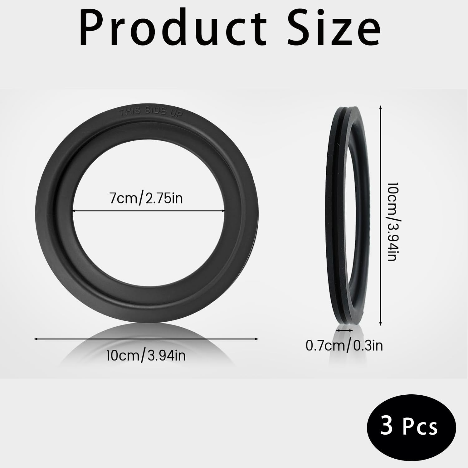 RV Toilet Seal Replacement Kit 385311658 High-Performance Rubber Seal Ring for Camping Trailers & Motorhomes, Leak Prevention Repair Parts (3 Pcs) image number 5
