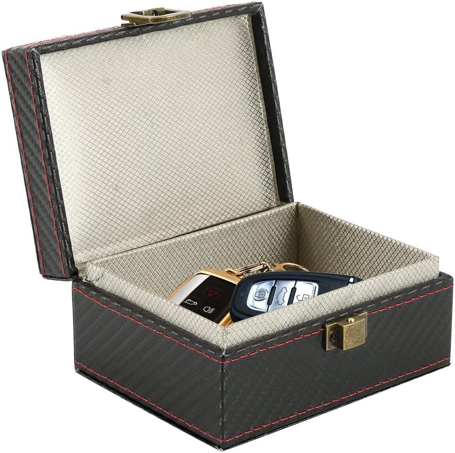 Car Key Signal Blocking Box Large Faraday Box 11.6 X 9X 5.8Cm for Car Keys Phones RFID Blocker Case Car Key Safe Blocker Box Keyless Car Keys Fob Storage Box Cars Security anti Theft Large Storage Box image number 3