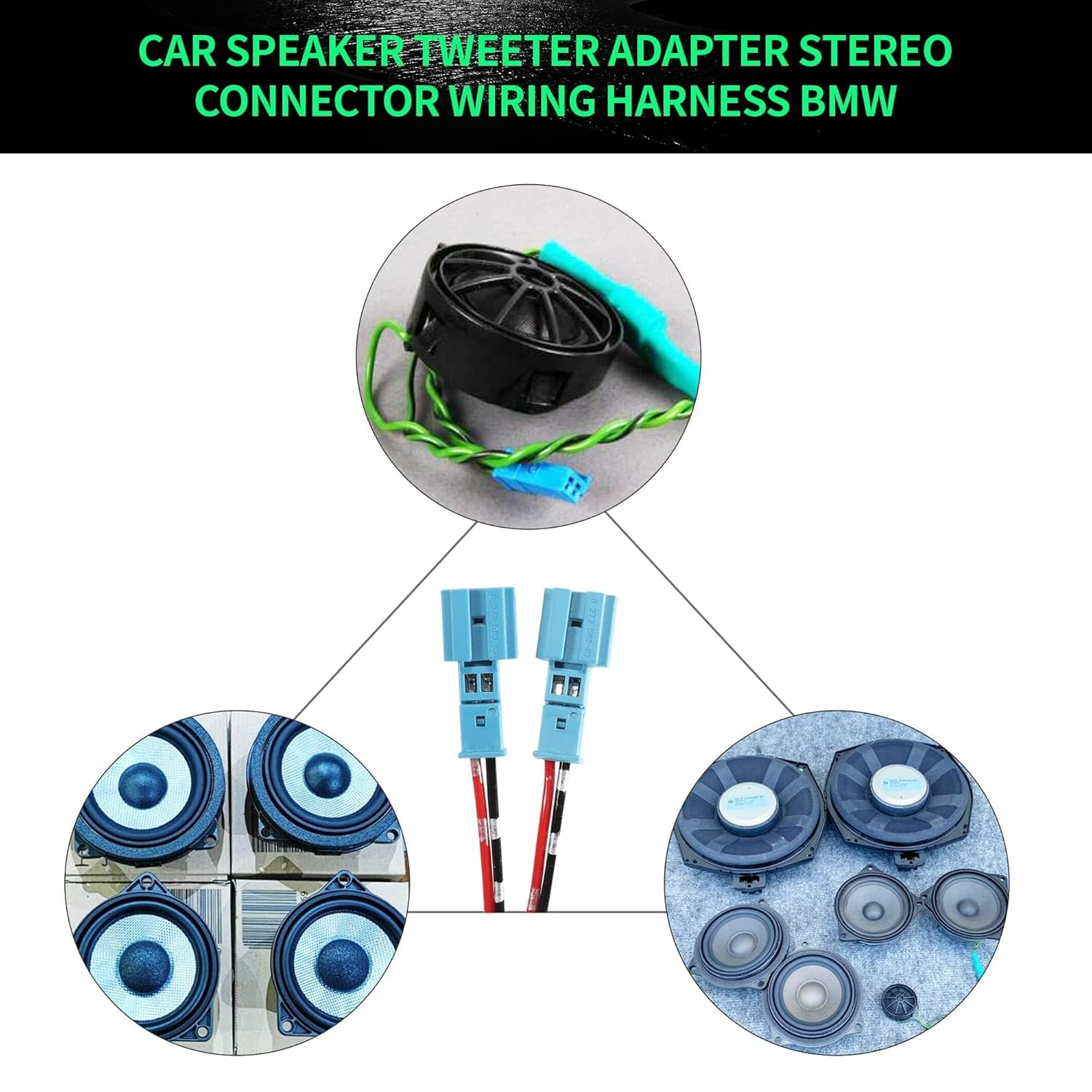 Nuith Speaker Wiring Harness Connector Adapter Replacement for BMW X1-X7, I3/I4/I8, Ix3, Z4/Z8/Z3, 1-7 Series Aftermarket Tweeter Stereo Speaker Cable Plug image number 3