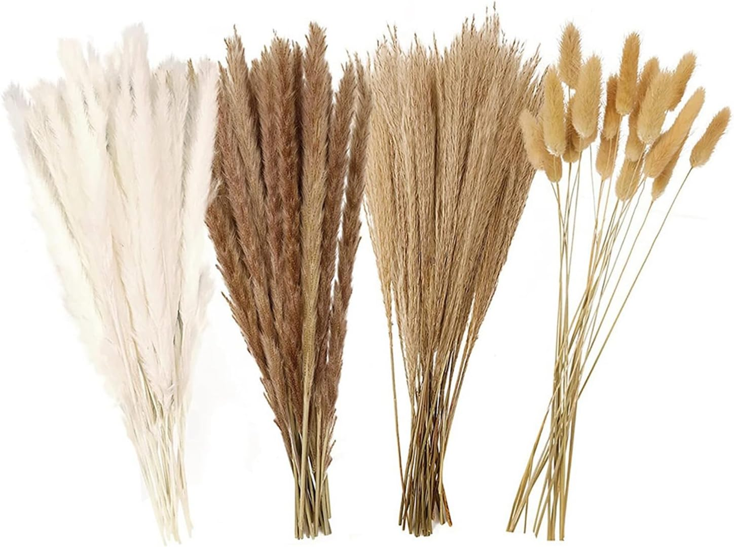 100 Pieces of Pampas Decorations, Dried Pampas Grass Decorations, Dried Tail Flowers, Vase Filling Decorations, Wedding Bouquets, Home Decor image number 3