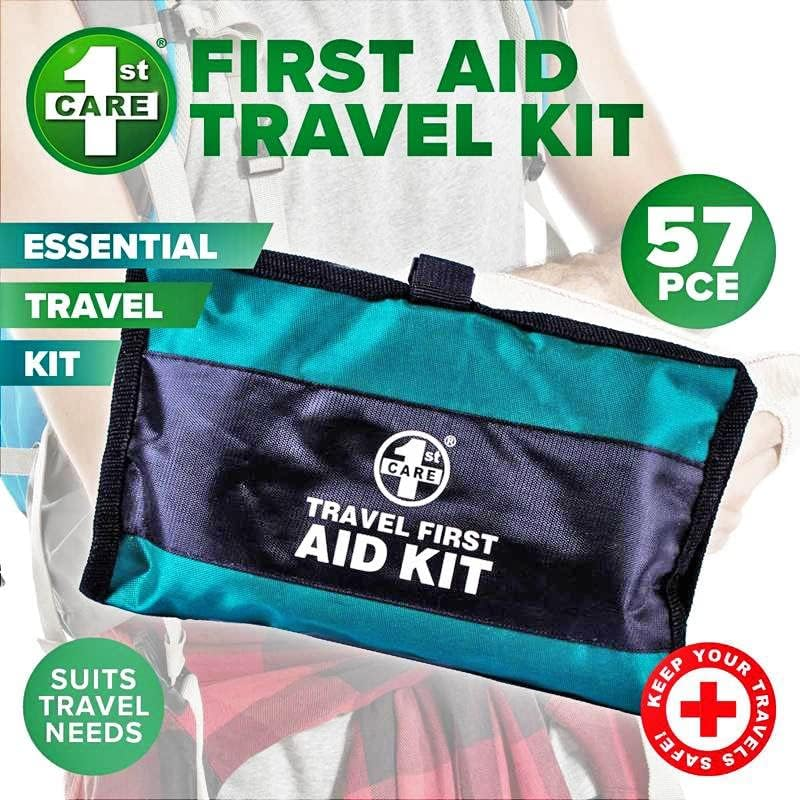 [57PCE] 1St Care Essential First Aid Travel Kit Compact for Car Camping Picnics image number 1