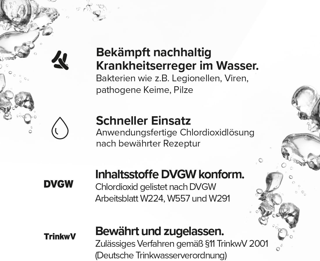 OSAVITA&reg; CDL 0.3% Chlorine Dioxide Solution Ready to Use - Efficacy Test According to EN1276 & EN13623 - Made in Germany (250 Ml)