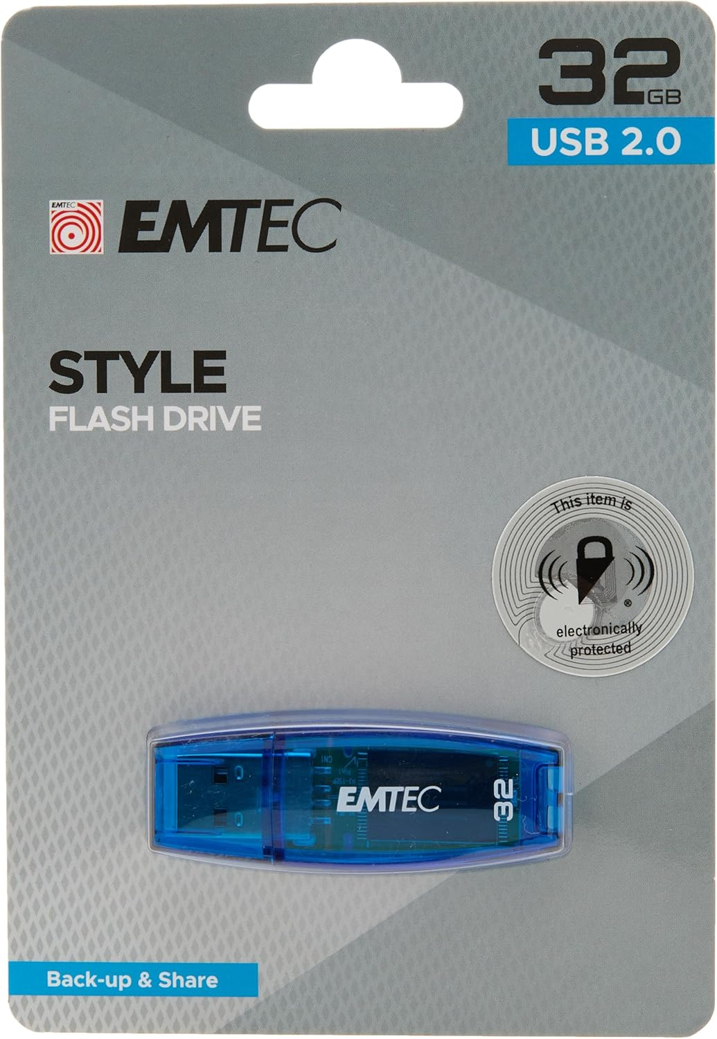 Emtec Click Easy B110 USB 3.2 32 GB Storage Stick, Blue