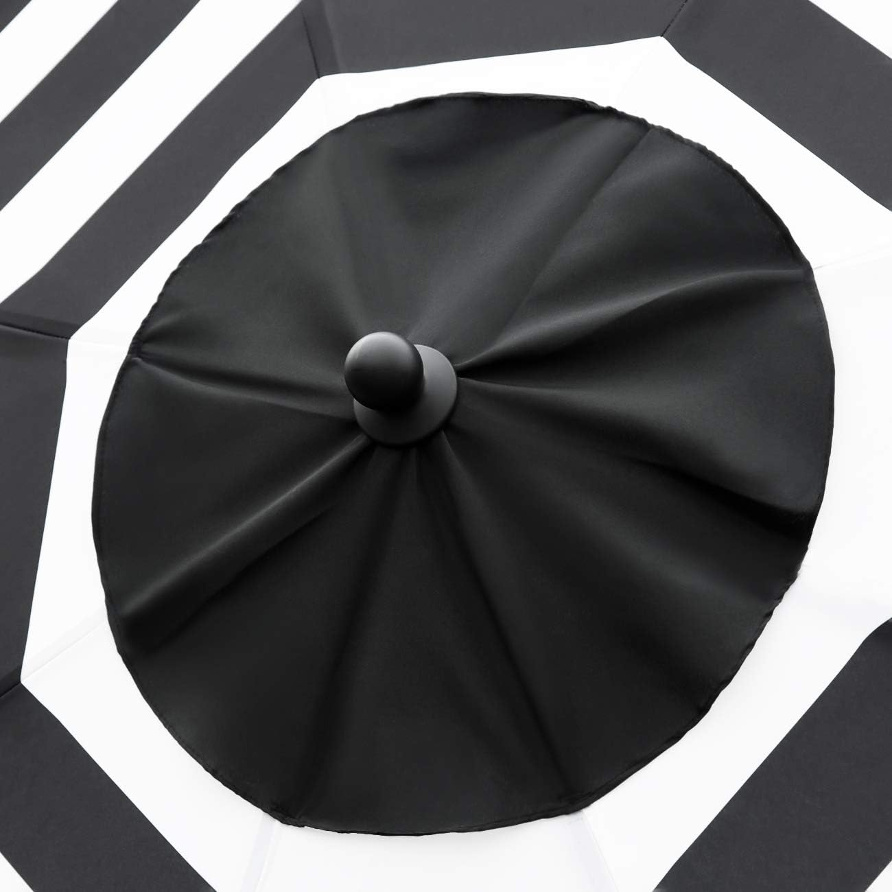 Sunnyglade 9Ft Patio Umbrella Canopy Market Umbrella Top Outdoor Umbrella Canopy with 8 Ribs - Black And White image number 3