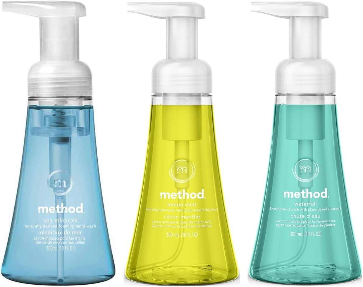 Method Hand Foaming Hand Soap - 10Oz Variety Pack (Sea Minerals, Waterfall, Lemon Mint) image number 4