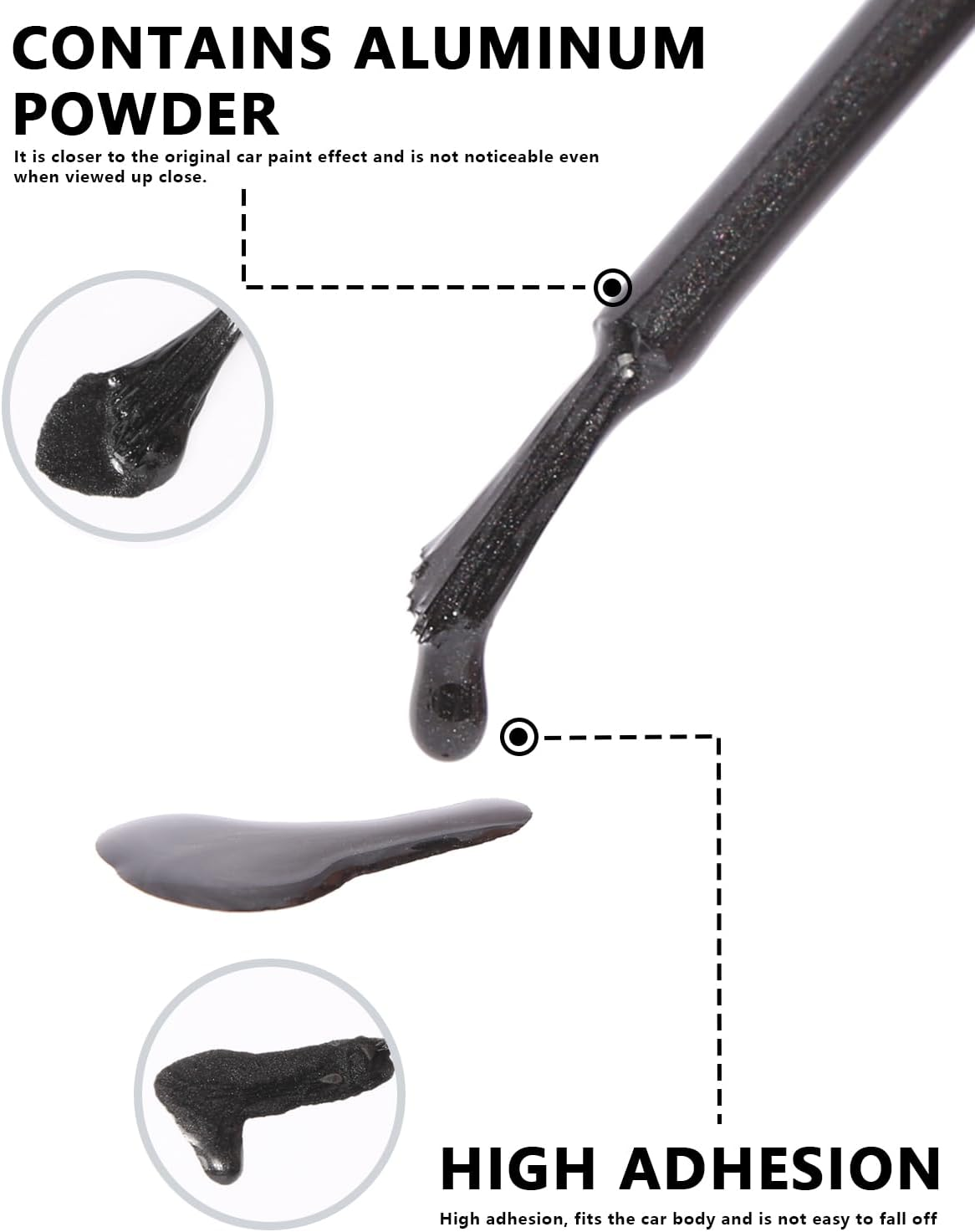 Quicksilver(Pn00) Touch up Paint for Tesla Curb Rash Repair Kit - DIY Kit with Color-Matched Touch up Paint for Model 3/Y/S/X - Paint Kit- Stealth Grey image number 4