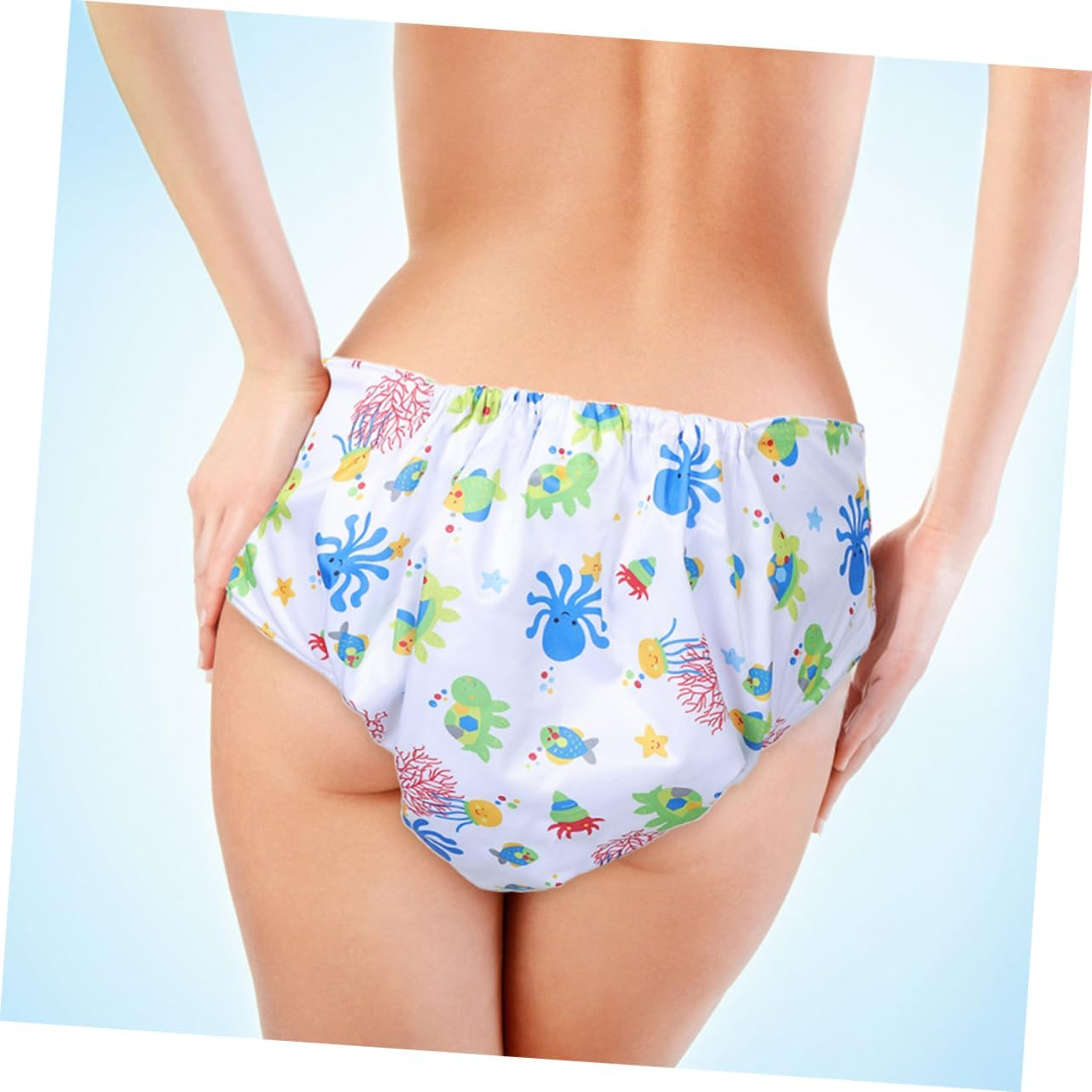 2Pcs Adult Diapers Reusable Cloth Nappies for Elderly Incontinence Washable Underwear for Men Large Absorbency