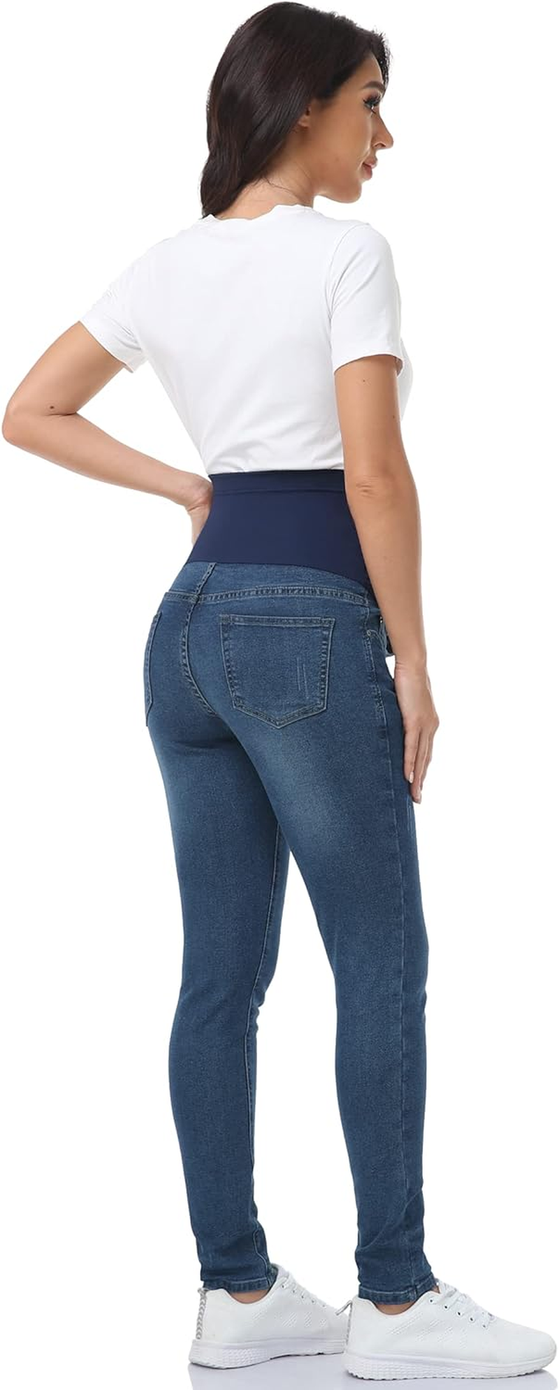 POSHGLAM Women'S Maternity Pants Drawstring Stretchy Loose Casual Lounge Pregnancy Joggers with Pockets image number 2