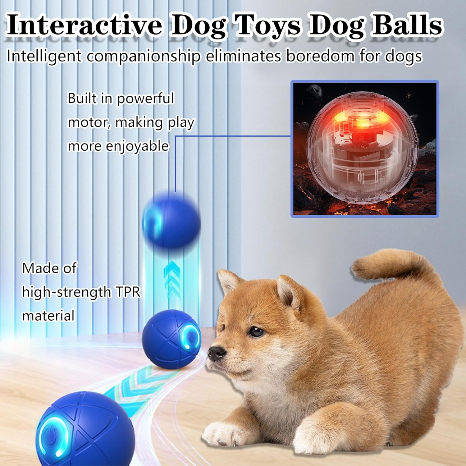 Interactive Dog Toys Dog Balls Activated Automatic Rolling Ball for Puppy Small Medium Dogs Smart Jumping Automatic Moving Bouncing and Rotating Ball Vibrating Keep Them Busy - Orange image number 5