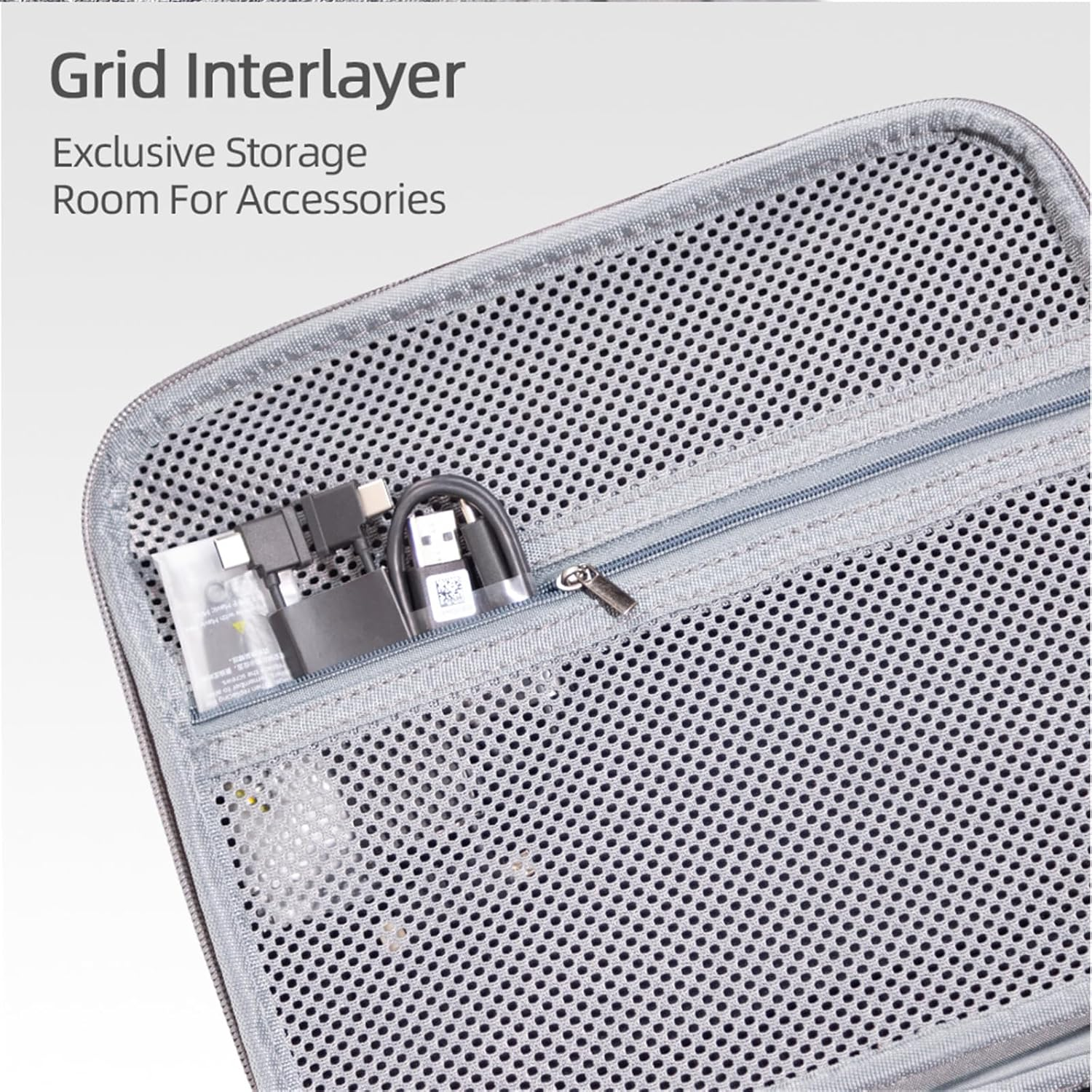 XBERSTAR Carrying Case for DJI Mini 3 Pro Case Storage Bag Portable Travel Bag for DJI Mini 3 Drone Accessories, Grey, Carrying Case image number 5