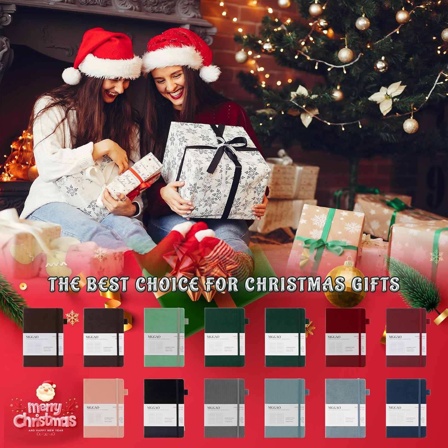 MGGAO A5 Ruled Journal 100 GSM Lined Thick Paper with 188 Numbered Pages Premium Faux Leather Hardcover Notebook for Personal Writing Study Office Travel Recording (Red,Ruled) image number 5