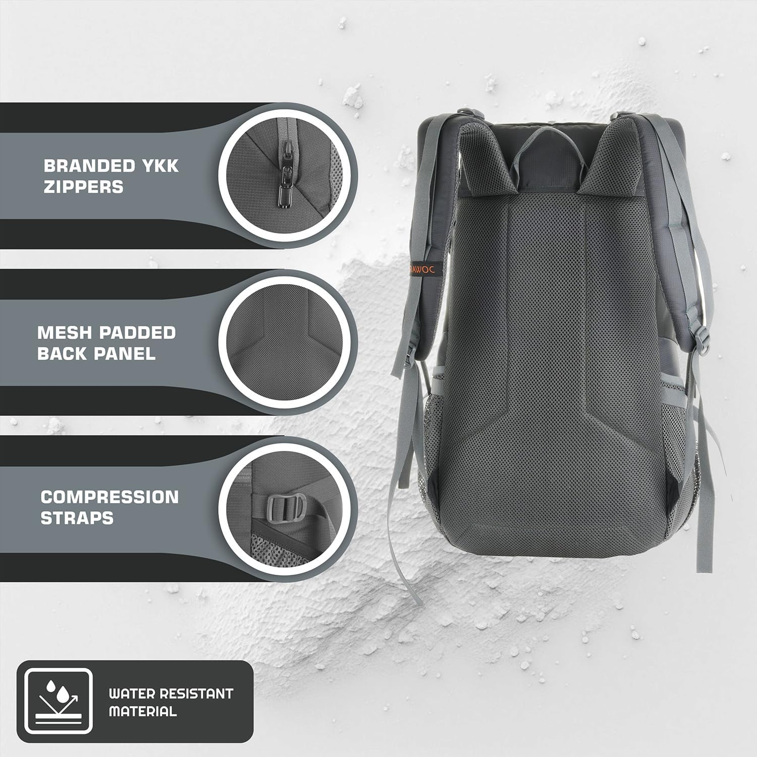 TRAWOC FALCON 40 L Travel Laptop Backpack for Men and Women, Casual Daypack with Rain Cover Hiking, Trekking, Travelling Bag image number 2