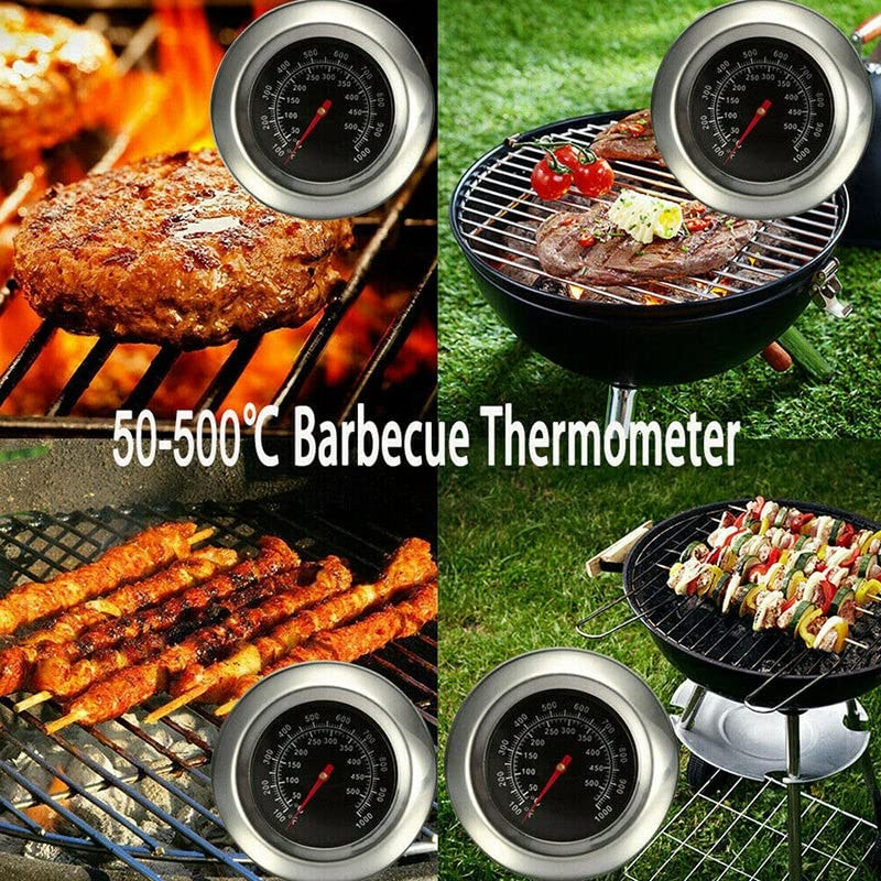 AIMALL Stainless Steel BBQ Smoker Grill Thermometer Temperature Gauge 50-500℃, Easy-To-Read Dial, Durable, Waterproof, Perfect for Outdoor Cooking & Grilling image number 2