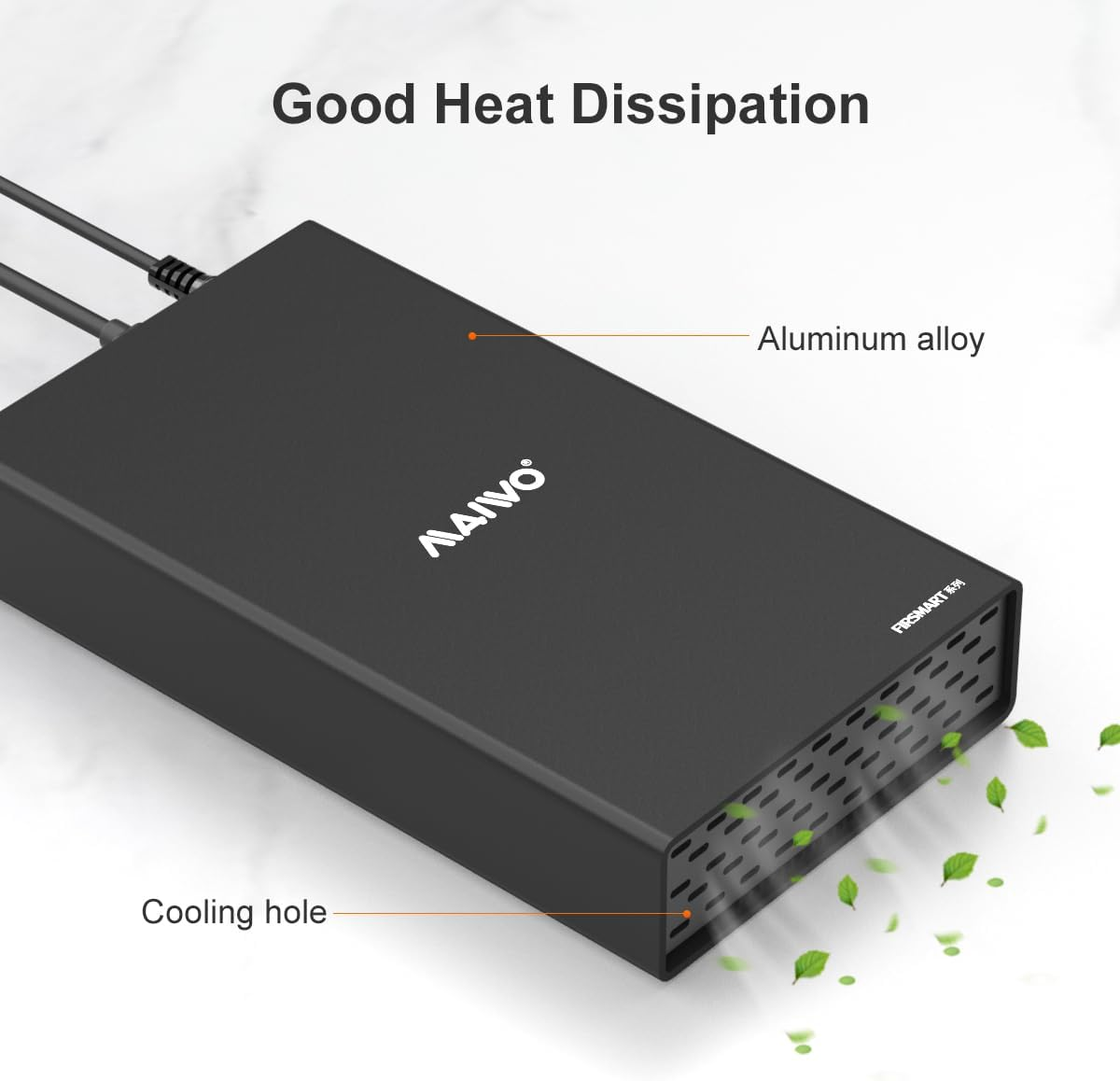 MAIWO External Hard Drive Enclosure(6Gbps) with Hub Expander for 3.5 2.5 Inch SATA SSD HDD USB C to SATA III with UASP, 1 Port USB C Hub/2 Port USB a 10Gbps Hub,Compatible with Seagate Samsung Xbox image number 3