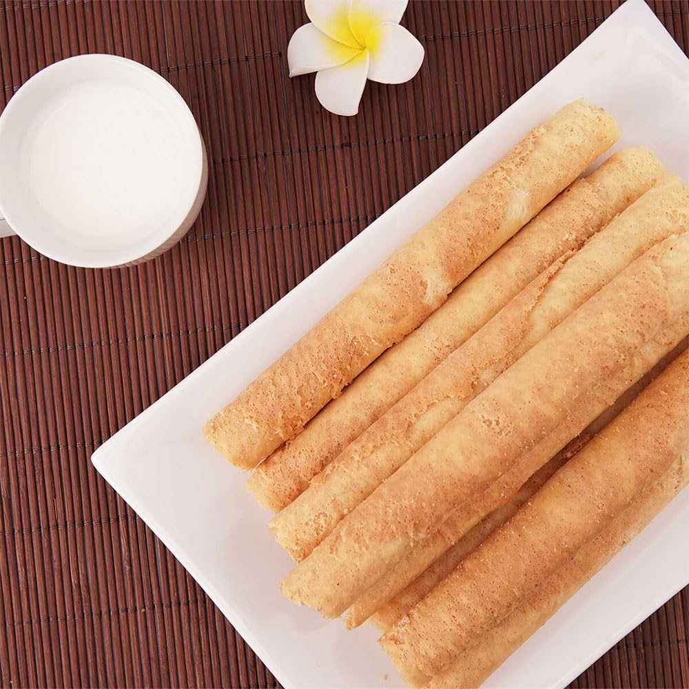 Choi Heong Yuen Bakery Egg Rolls Traditional Macau Biscuits Cookies Read to Eat Snack for Lunch Box Office Pantry 315G image number 4