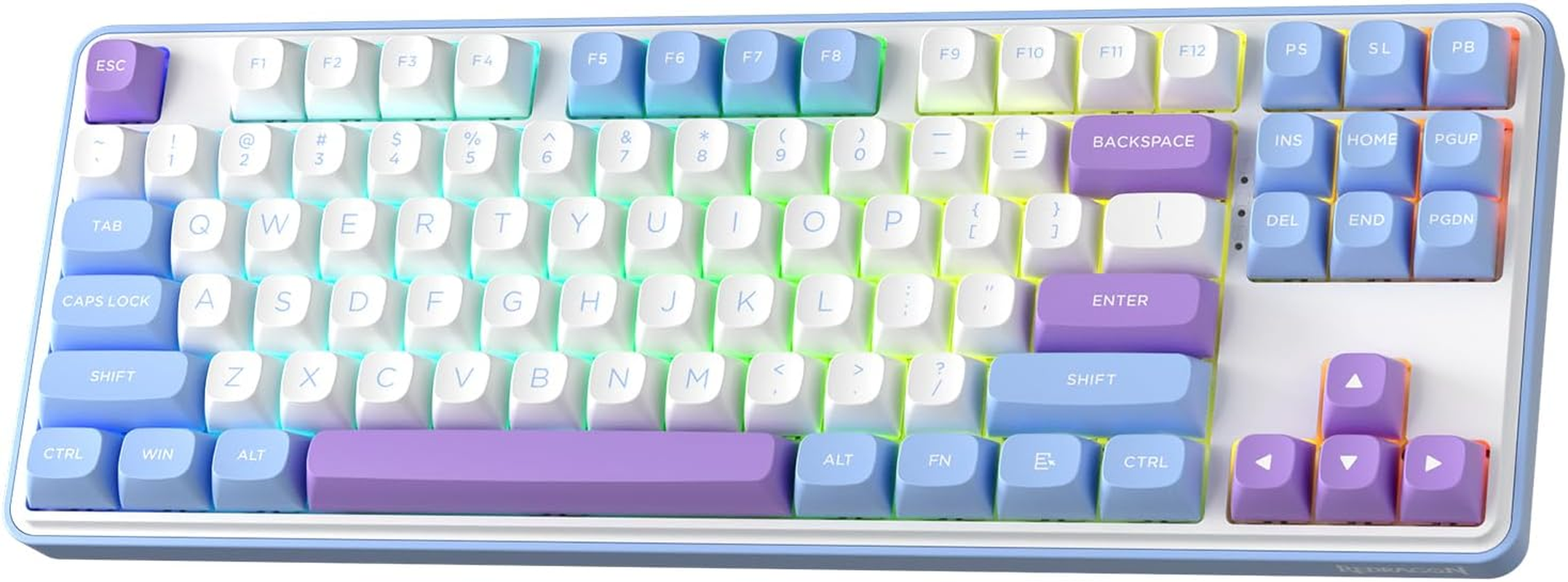 Redragon K707 PRO 80% Wireless Gasket RGB Gaming Keyboard, 3 Mode 87 Keys TKL Mechanical Keyboard, round PBT Keycaps & 5-Layer Noise Cancellation, Custom Linear Switch