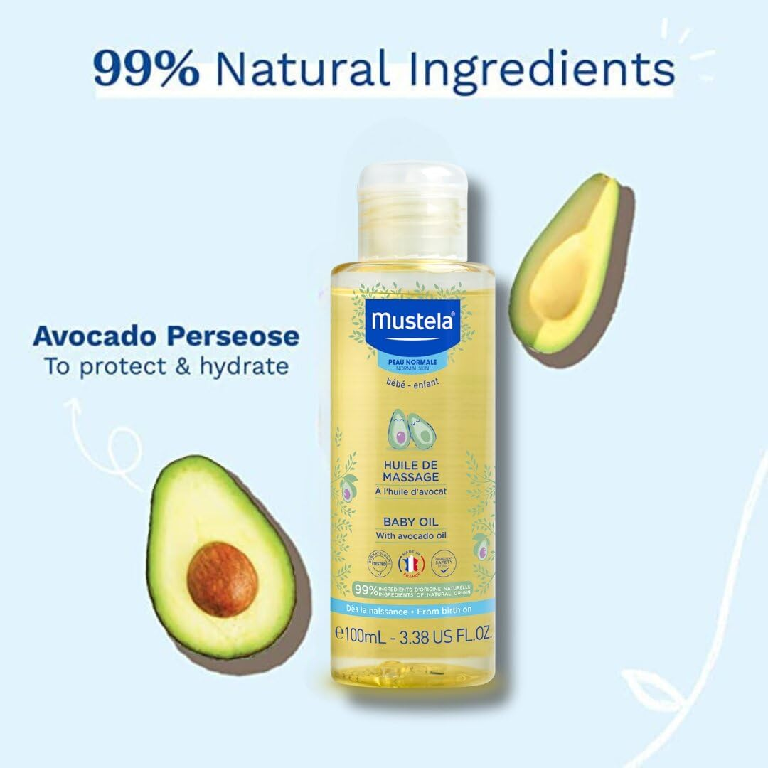 Mustela Baby Massage Oil - for Normal Skin - 100Ml