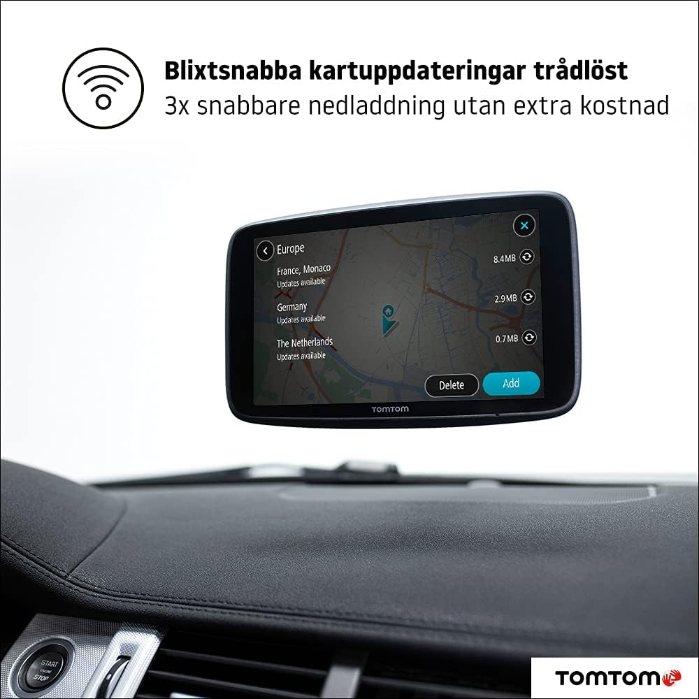 Tomtom Car Sat Nav GO Discover, 6 Inch, with Traffic Congestion and Speed Cam Alerts Thanks to Tomtom Traffic, World Maps, Quick-Updates via Wifi, Parking Availability, Fuel Prices, Click-Drive Mount