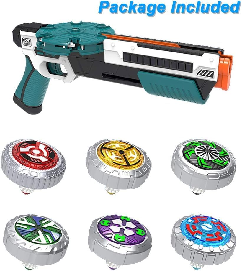 B-Qtech Battling Tops Gyro Burst Evolution with Engine Launcher & 6 Pcs Spinning Tops for Kids Children (Blue) image number 3