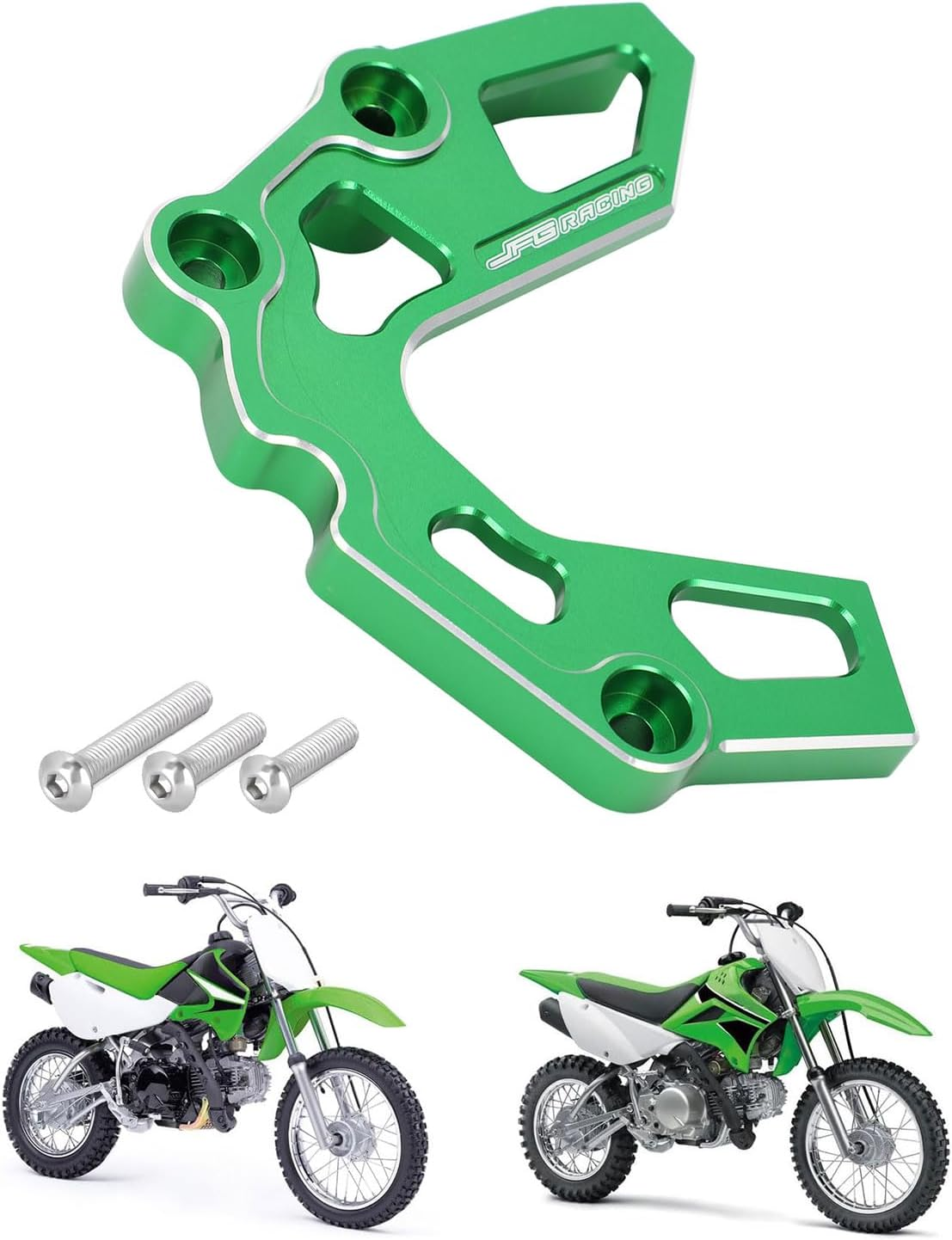 JFG RACING Dirt Bike Sprocket Guard Chain Cover Case Saver Guard Protector for KLX 110 KLX110 KLX110L KLX110R 2002-2023 DRZ110 2003-2006 Green