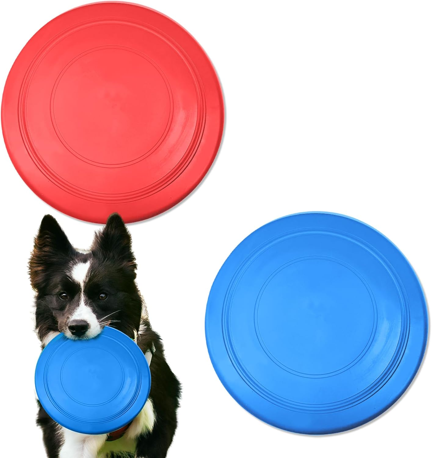 React Faster Training Interactive Toys, 2 PCS Dog Flying Discs for Small, Medium Puppies (17.8Cm/7In) image number 3