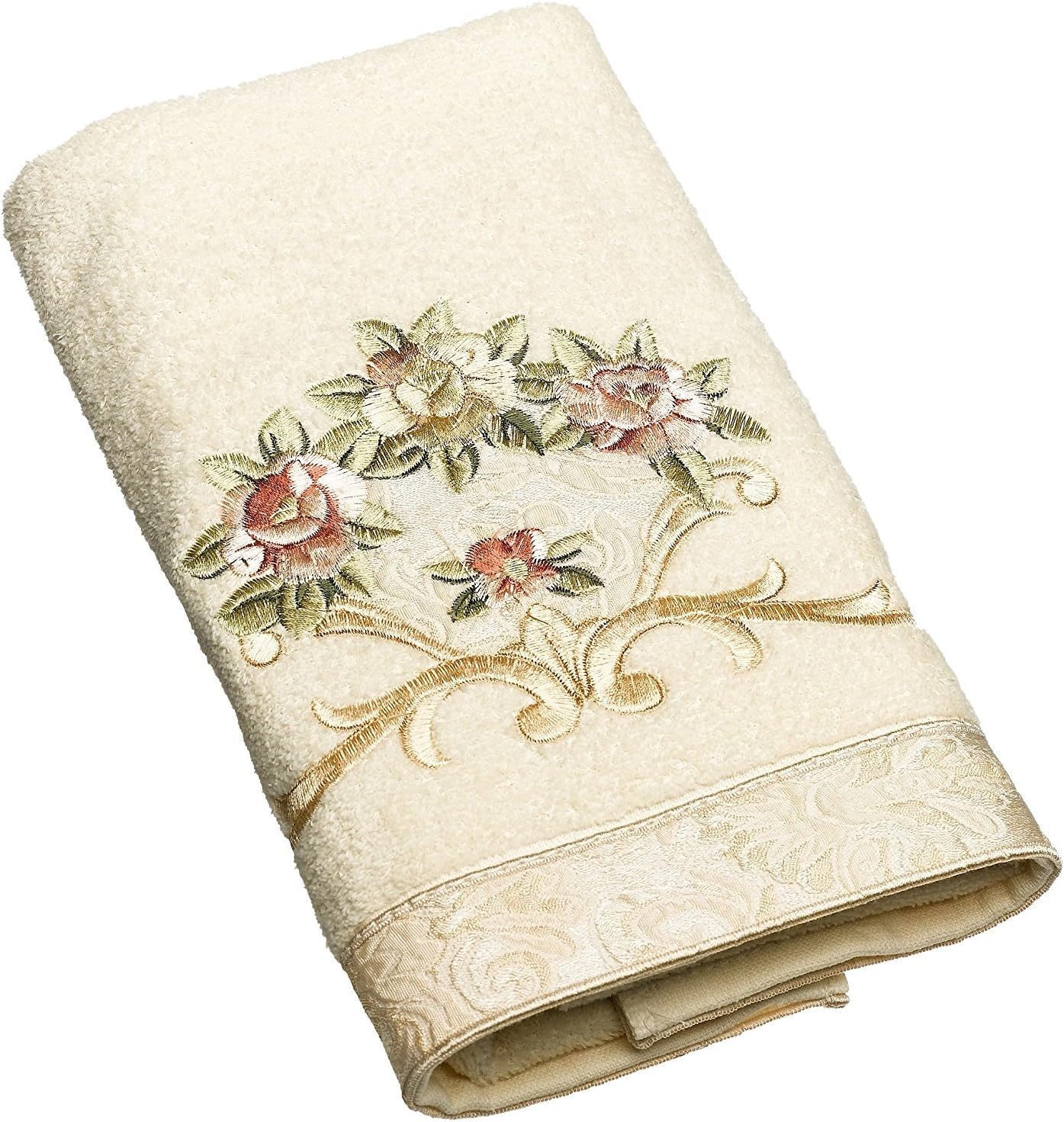 Avanti Linens 5412IVR Rosefan Hand Towel, Ivory, 13.00" X 10.00" image number 4