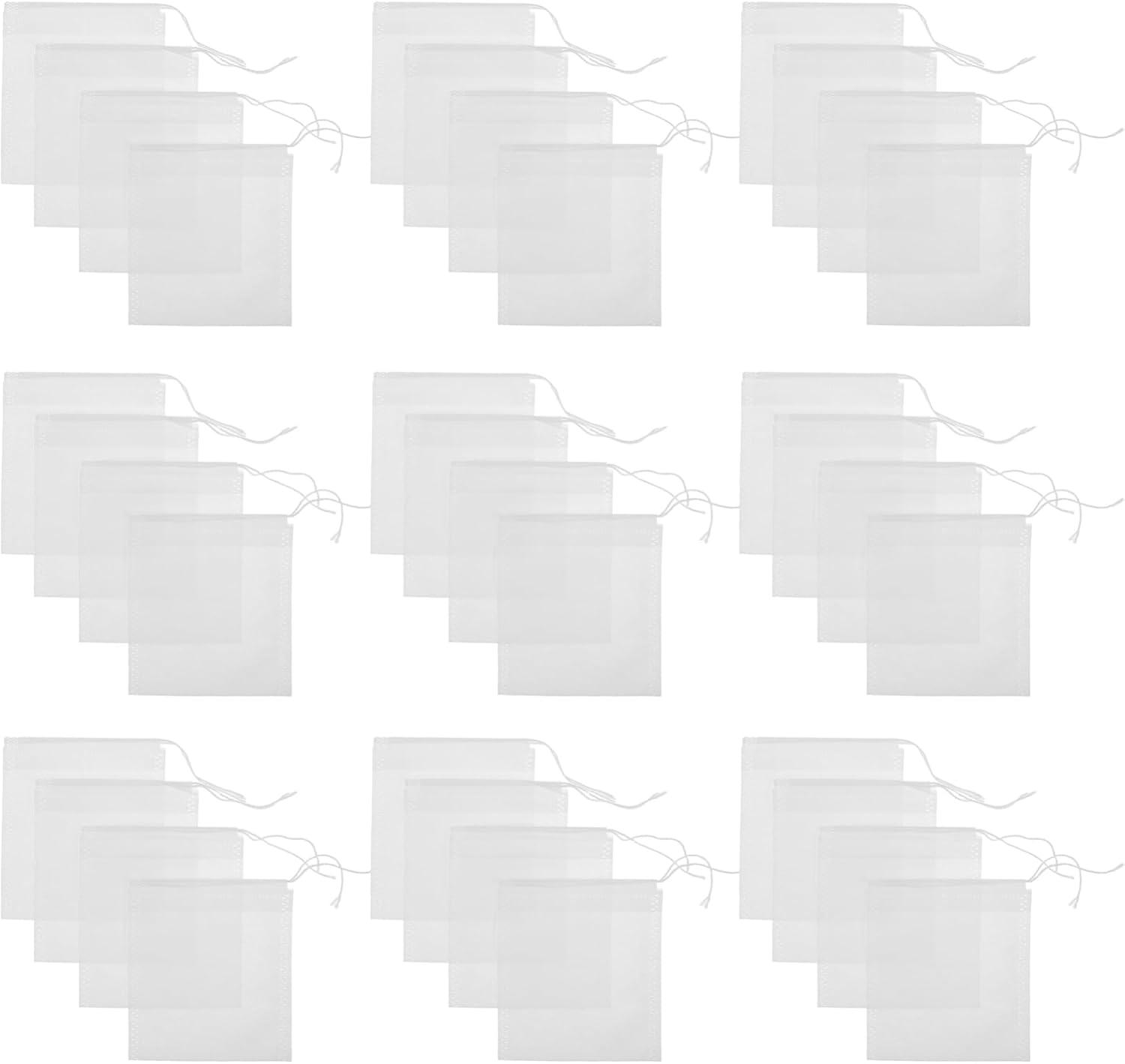 OHPHCALL Loose Tea Storage Sachets 100Pcs Tea Infuser Holder Reusable Sachets Drawstring Filter image number 3