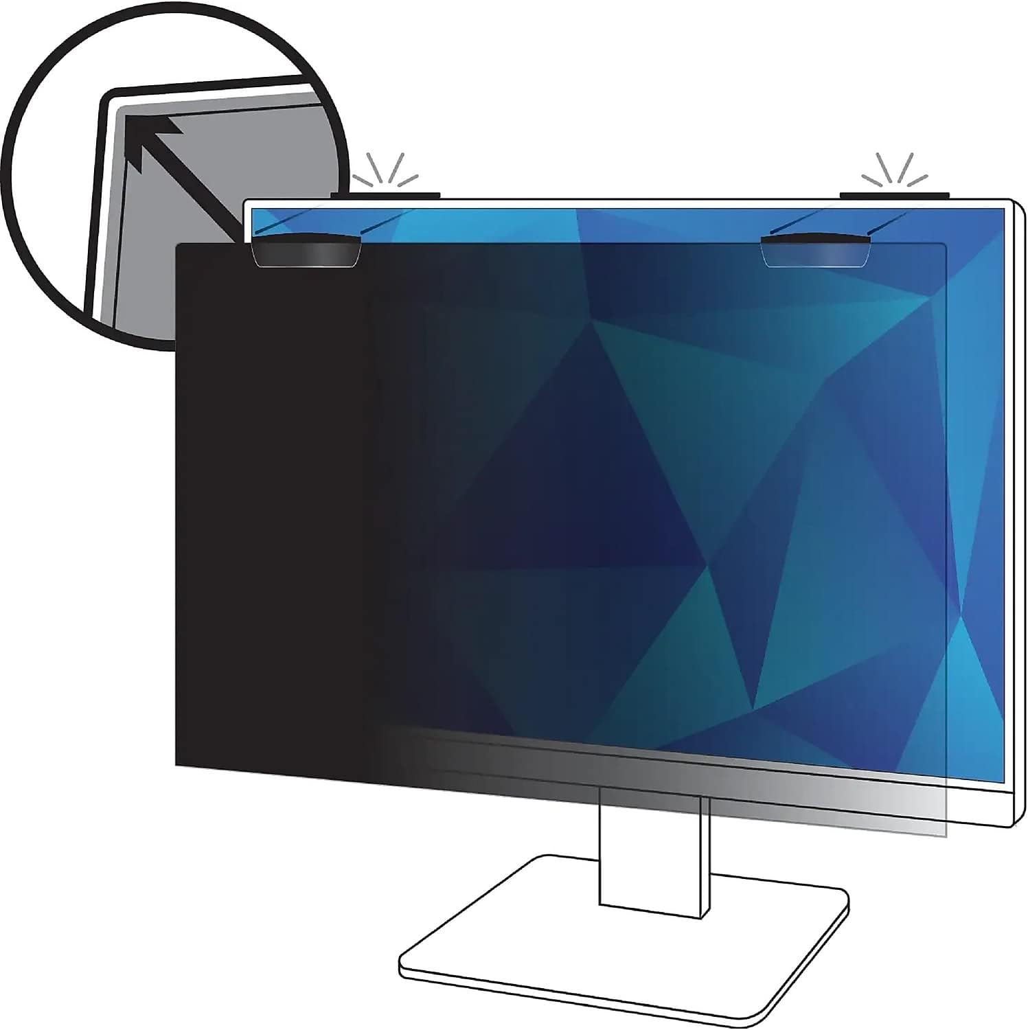 3M Privacy Filter for 21.5In Full Screen Monitor with 3M Comply Magnetic Attach (16:9 Aspect Ratio)