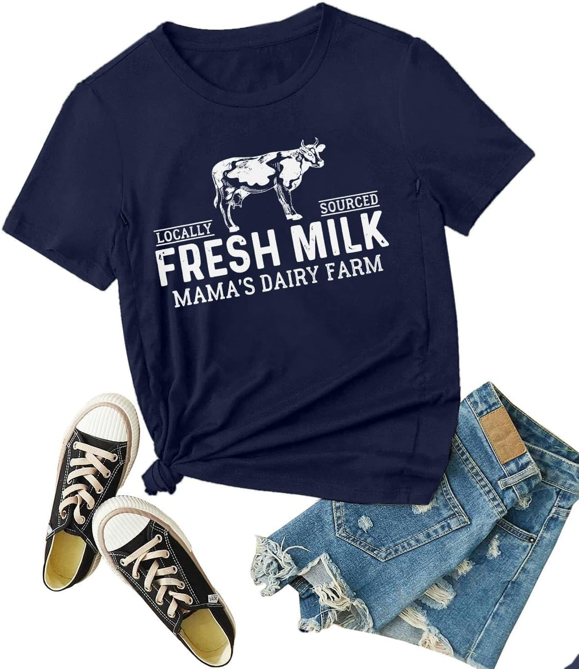 Breastfeeding Shirts for Women Zip Nursing Shirt Mama Nursing Graphic Top Causal Distressed Maternity Shirt Tops image number 2