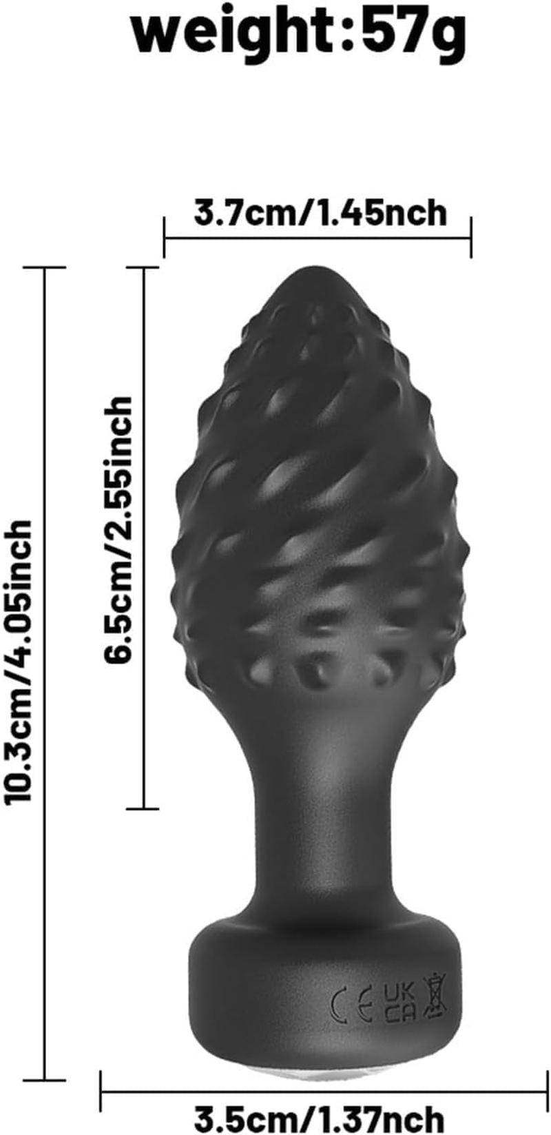 Anal Plug Vibrator with 3Pcs Butt Plug,Prostate Massager Anal Plug Vibrator,Wireless Remote Control 10 Frequency Vibration Mode, Adult Sex Toys & Games, Suitable for Men and Women and Couples Fun (Black Rotation APP) - Normal Black image number 2