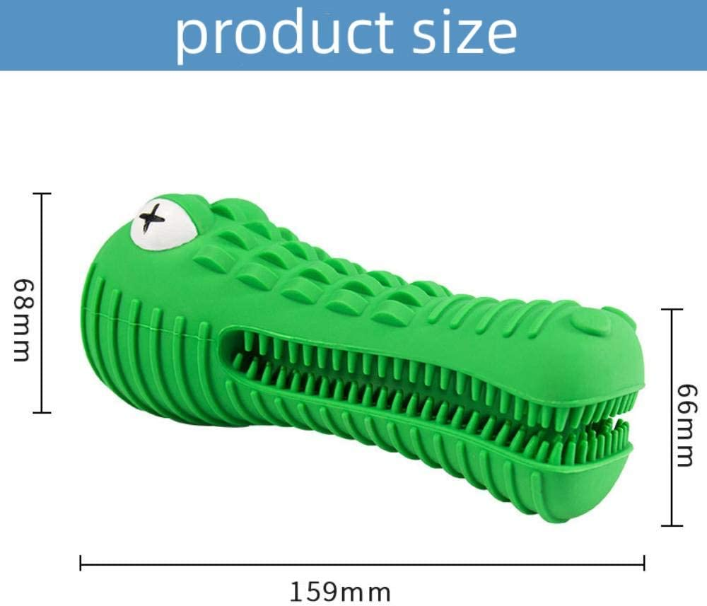 Bestbuy Dog Toothbrush Stick-Puppy Dental Care Brushing Stick Effective Doggy Teeth Cleaning Massager Nontoxic Natural Rubber Bite Resistant Chew Toys for Dogs Crocodile Shape image number 1