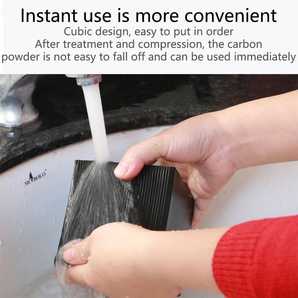 Aquarium Filter Cube Fishtank Portable Filtration Activated Charcoal Block Impurities Adsorption Aquatic Accessories 10X10X5 Cm image number 2