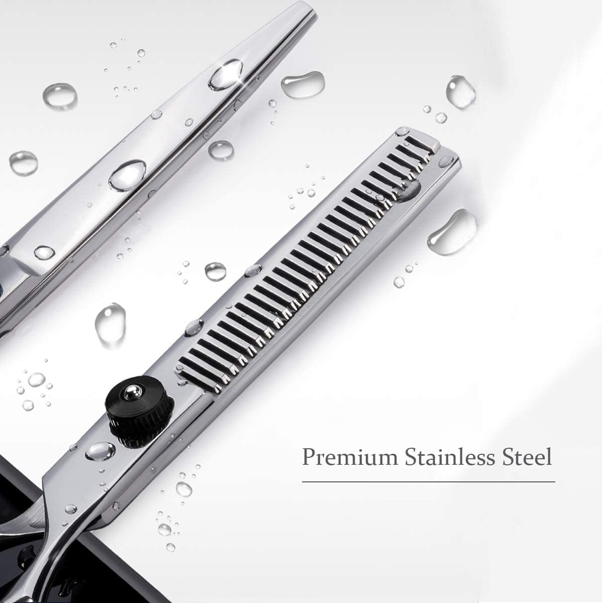 Thinning Shears for Hair Cutting, Fcysy 6 Inches Hair Thinning Scissors Texturizing Shears Layering Scissors with Comb Set Hair Cutting Kit, Hair Sheers Blending Scissor Hair Thinner for Dog Women Men