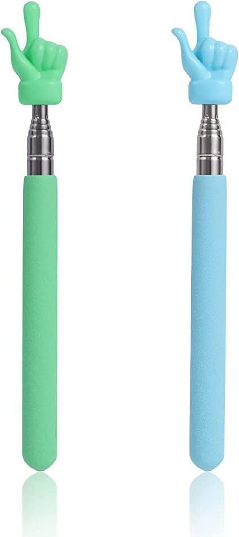 Teacher Pointer Finger Pointer Stick Telescopic,2Pcs Telescopic Teachers Pointer Hand Pointer Finger Pointer Stick,Retractable Teacher Pointer Stick,Extendable Hand Pointer Finger Pointer Stick,Black