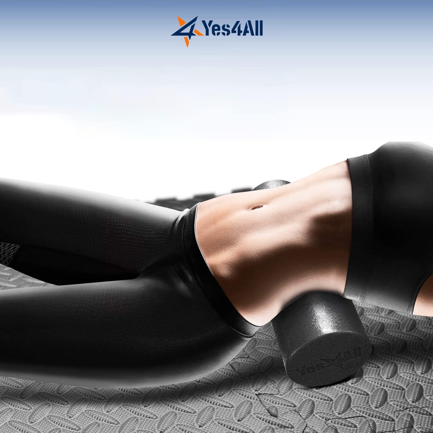 Yes4All PE Foam Roller - Ultra Lightweight Soft Density Muscle Roller 30/45/61/91 Cm Long for Back, Legs, Workouts, Gym, Pilates, Fitness, Yoga