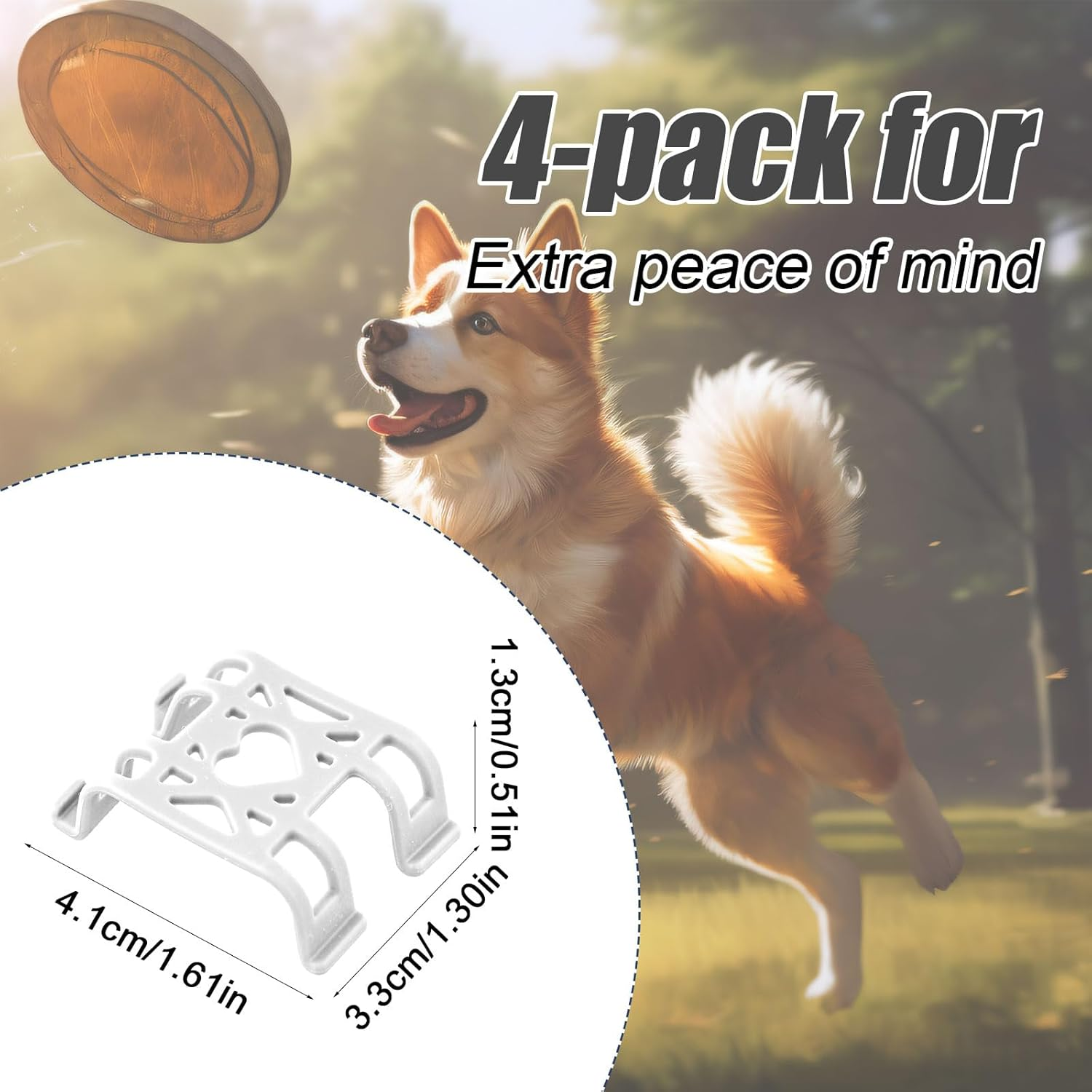 PEUTIER 4Pcs Attachment Clips, Dog GPS Silicone Clips for Cat Pet Location Activity Replacement Accessories Compatible with GPS (White) - Rose Red image number 6