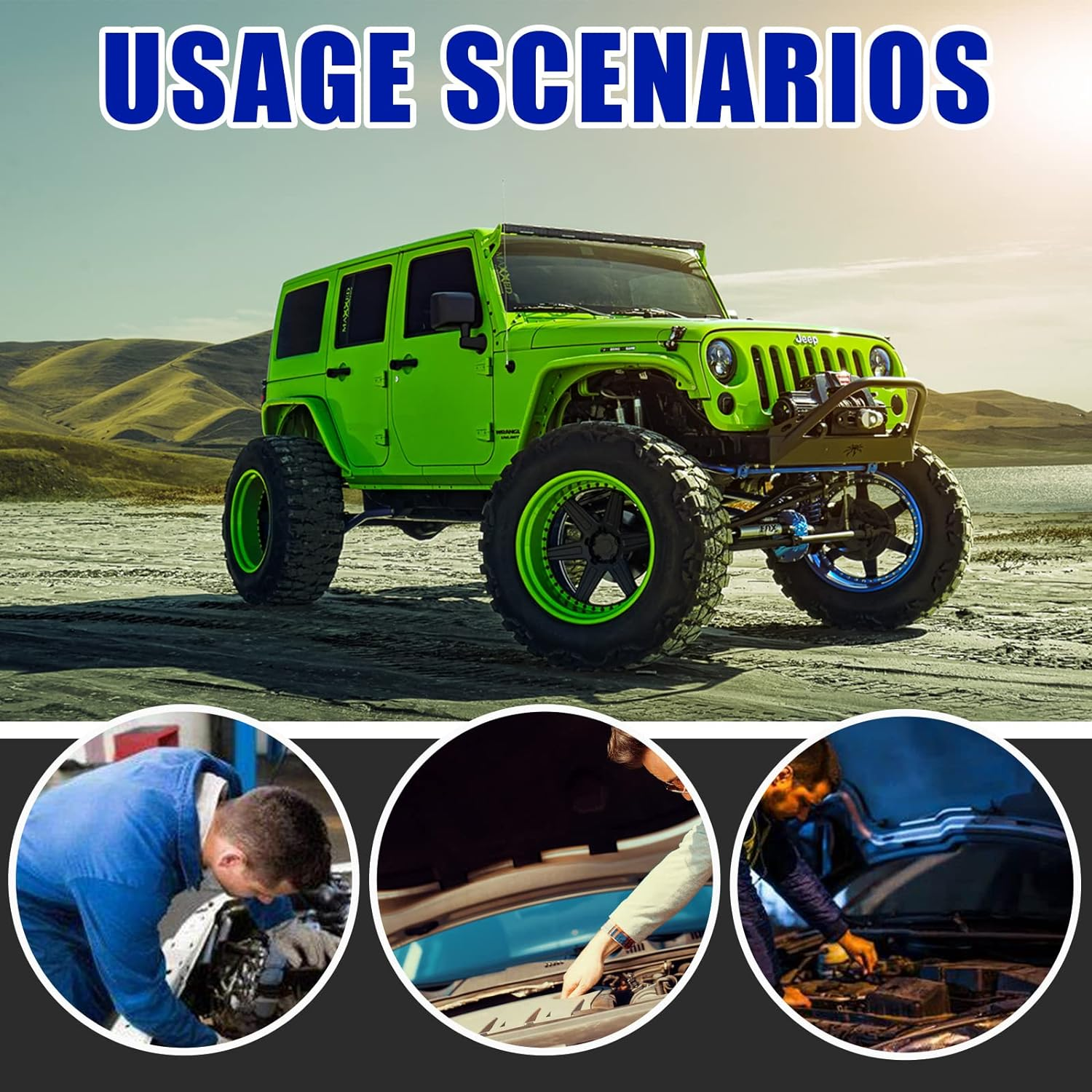 Glarks 3Pcs AC Clutch Holding Tool Adjustable Clutch Holder and 4 in 1 Snap Ring Pliers with Feeler Gauge Assortment Kit Compatible with Domestic and Import Vehicle AC Compressors image number 2