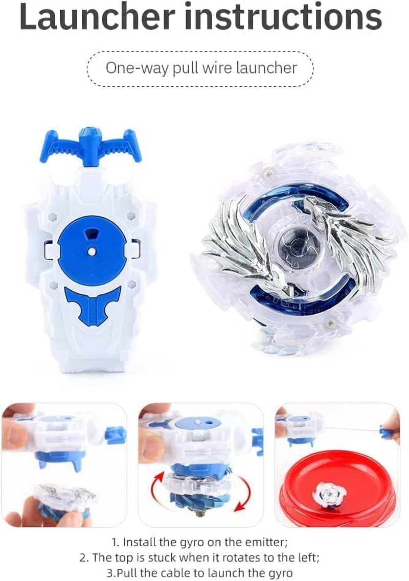 B-Qtech Battling Gyro Tops Burst with Launchers and Stadium Arena, 4 Spinning Tops + 2 Launchers + 1 Arena image number 6