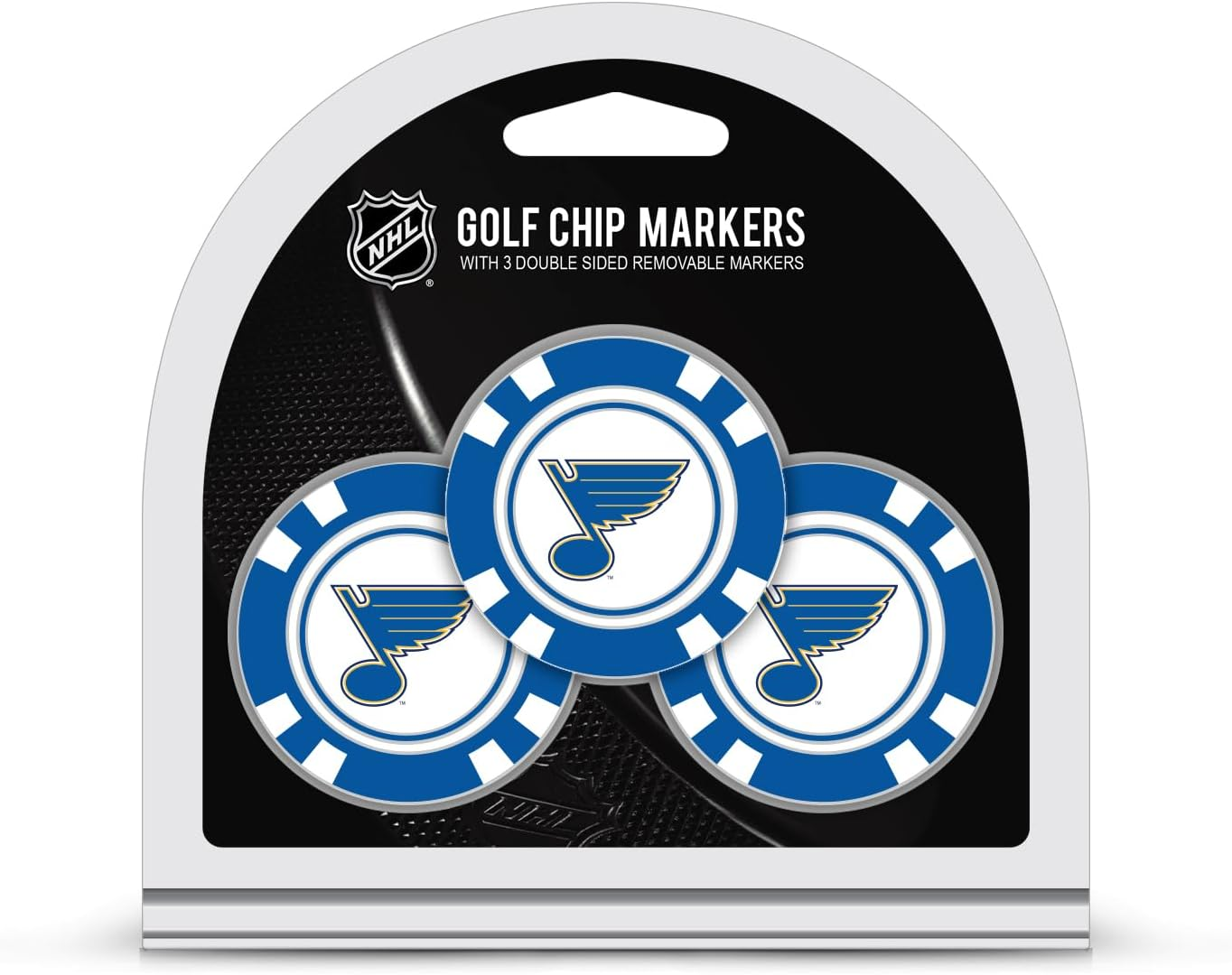 Team Golf NHL Golf Chip Ball Markers (3 Count), Poker Chip Size with Pop Out Smaller Double-Sided Enamel Markers image number 6