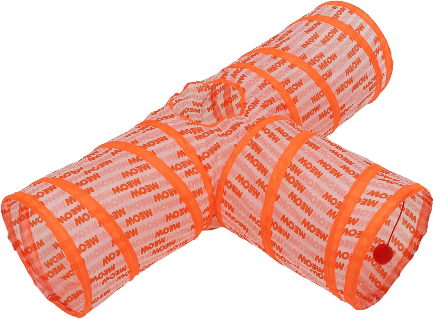 3 Way Cat Tunnels, Thickened Tear Resistant Collapsible Cat Tunnel Tube, Kitty Tunnel Bored Cat Pet Toys Peek Hole Toy Ball for Cat, Puppy, Kitty, Kitten, Rabbit image number 1