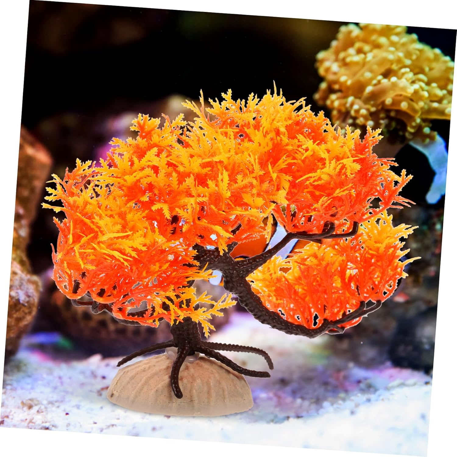 EXAOMBLE Artificial Pine Tree Model Aquarium Plants Decoration and Safe for Fish Tanks Lifelike Ornament for Enhanced Aquatic Environments image number 5