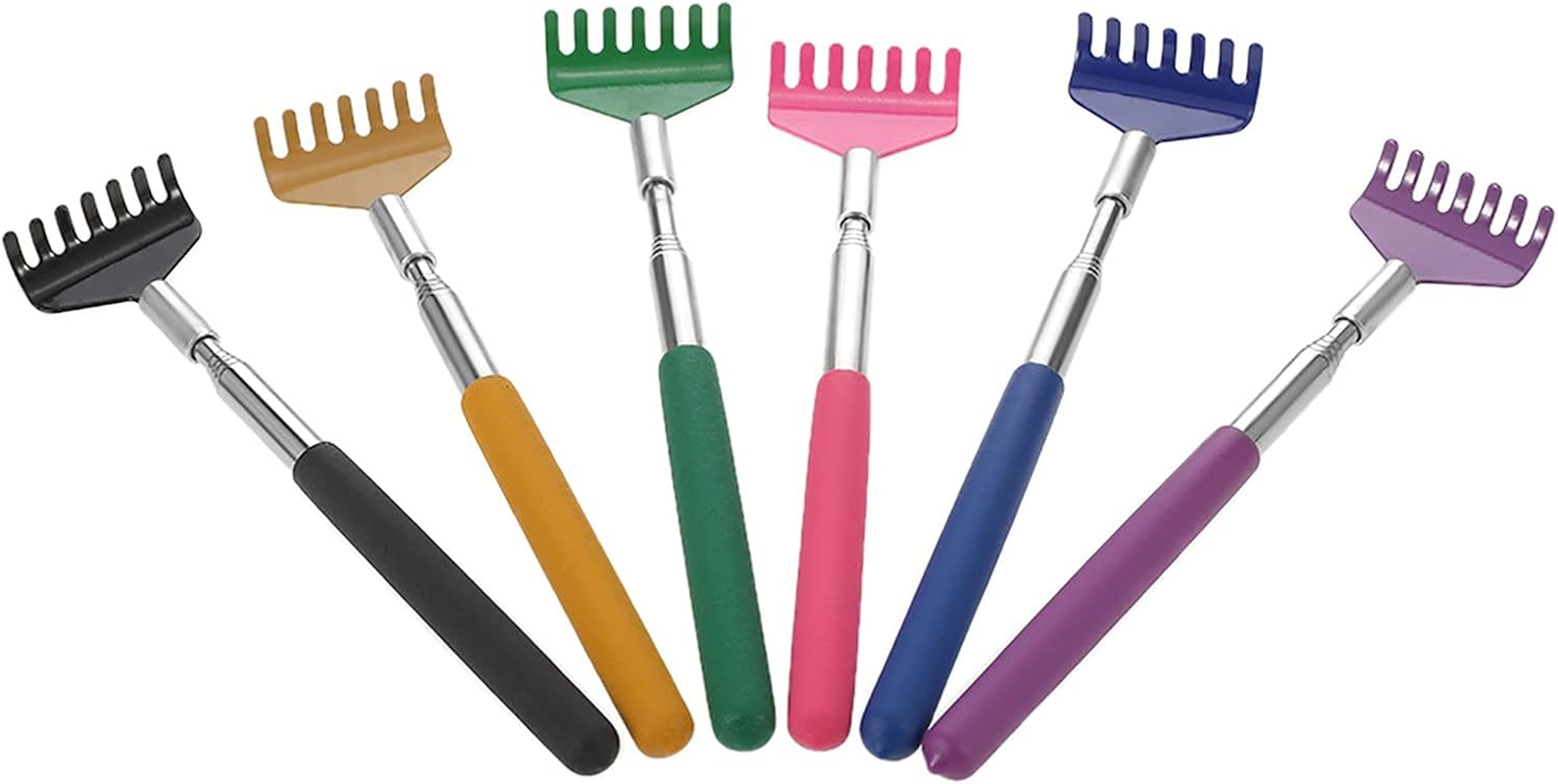 LAPOOH Telescopic Back Scratcher Massager Metal Compact Extendable 5 Section 20-68Cm Blue image number 4