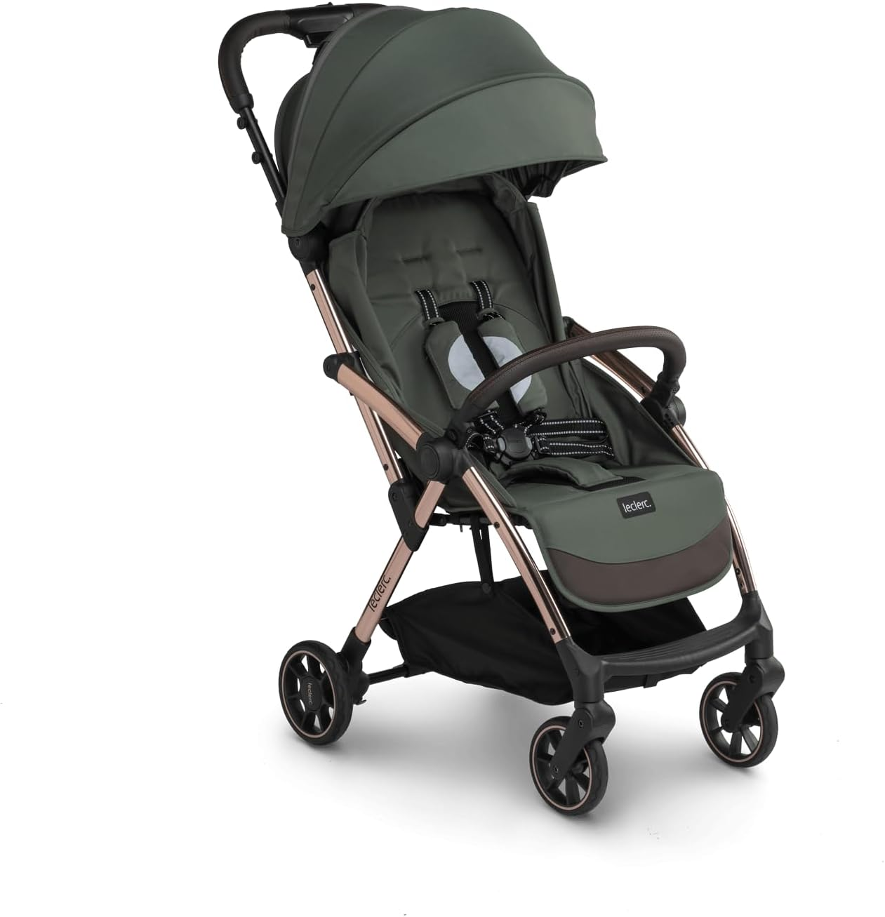 Leclerc Baby Influencer Baby Stroller (Army Green)- Compact Fold, Ultra-Light Weight & Compact 6.6Kg, Cot or Capsule, Travel Stroller, Airplane Overhead image number 4