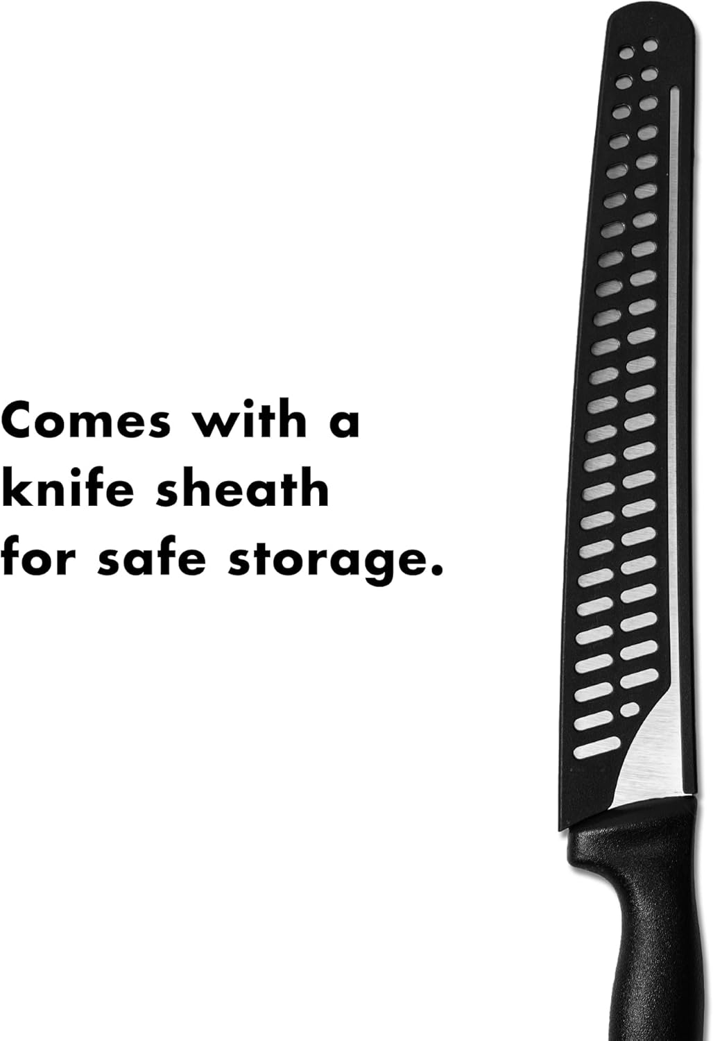 Bread Knife, 10 Inch Serrated Sourdough Slicer Cutter for Homemade Bread, 1.4116 German Steel, Ergonomic Anti-Slip Handle (Black, 10 Inch)